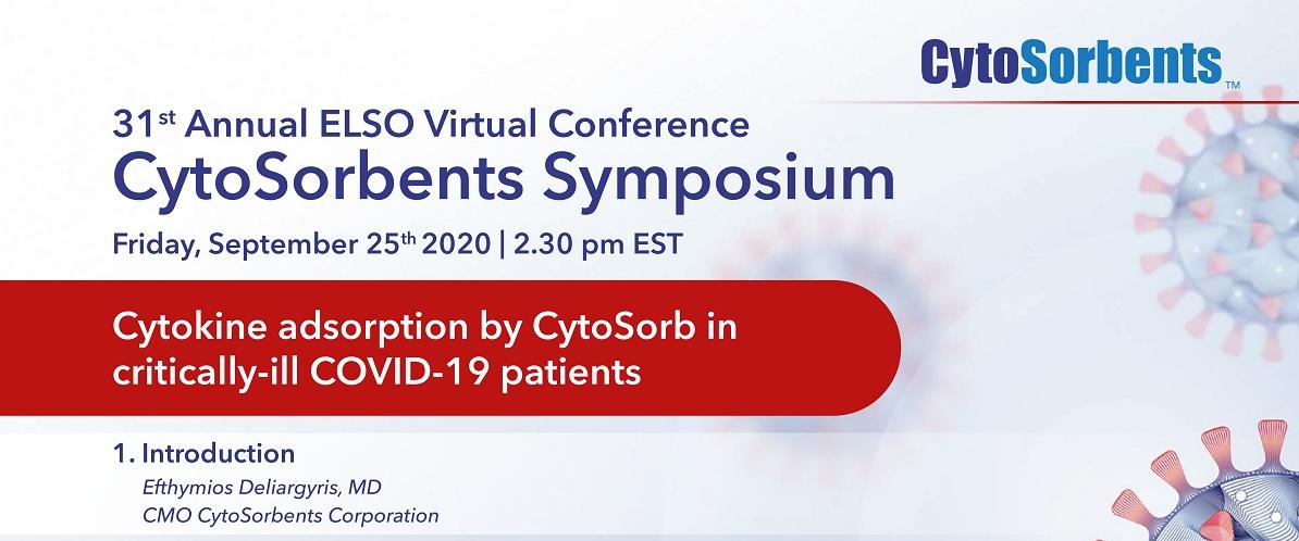 Webinar Cytokine adsorption by CytoSorb in critically-ill Covid-19 patientes