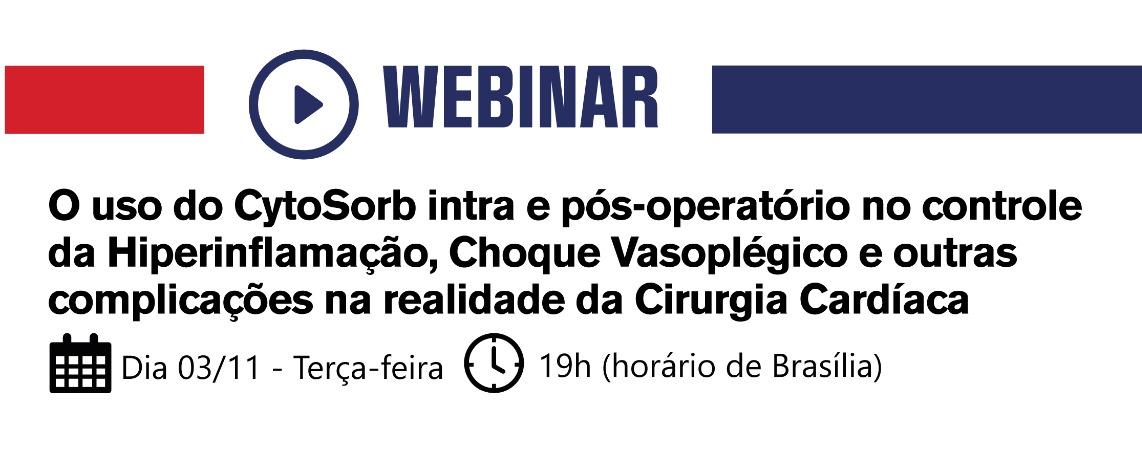 SBCCV e Contatti Medical promovem Webinar sobre o CytoSorb 